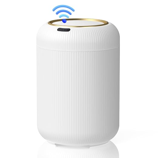 Procade Motion Sensor Trash Can with Lid, 3 Gallon Electric Bathroom Garbage can, Small White Wastebasket Touchless Trash Bin,Automatic Mini Trashcan for Bedroom,Toilet, Office, rv, Living Room