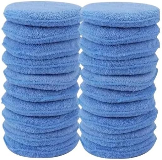 5/10/20PCS Soft Microfiber Car Detailing Applicator Pads - Round Pocket Foam Sponges for Waxing and Polishing Car Care(20PCS)