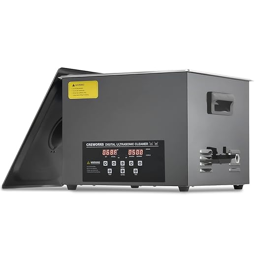 CREWORKS 15L Digital Ultrasonic Cleaning Machine with Degas and Gentle Mode, 360W Ultrasonic Cleaner with Heater and Timer, 40kHz Ultrasound Cleaner for Industrial Parts Carburetor Auto Tool