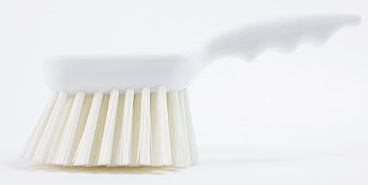 SPARTA 40541EC02 Plastic Scrub Brush, Utility Brush, Kitchen Brush With Hanging Hole For Cleaning, 8 Inches, White