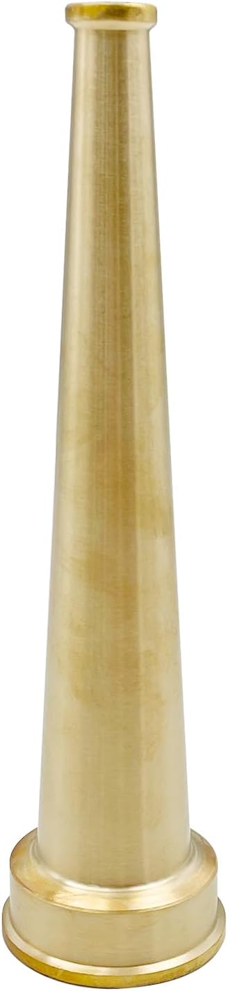 SAFBY Brass Fire Equipment, Plain Hose Nozzle, 2" NPSH (NPT), 12" Length, 9/16" Orifice (2" NPSH/NPT)