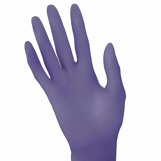 HALYARD Purple Nitrile Dental Patient Exam Gloves, Non-Sterile, 5.9 mil, 9.5 Inches, Purple, Large, 53433 (Case of 1000)