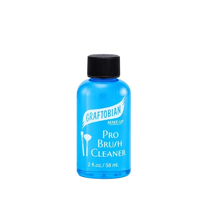 Graftobian Brush Cleaner Solution | Professional Cleanser for Makeup Brushes | Quick-Drying Cleanser for Waterproof Makeup Brushes Removes Cream, Powder & Waterproof Makeup Made in USA 2oz