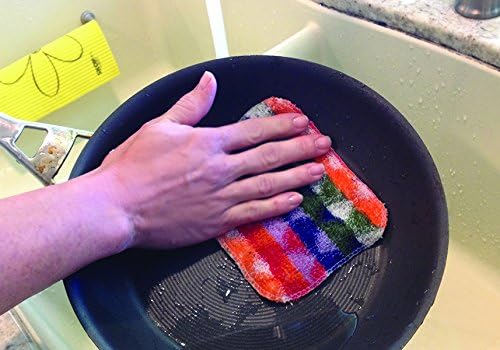 Skoy Cleaning Bundle - Cloth, Scrub, Blue Towel and Sink Holder – Environmentally Friendly, Kitchen & Household Use, Plastic-Free Packaging, Great Gift Idea!