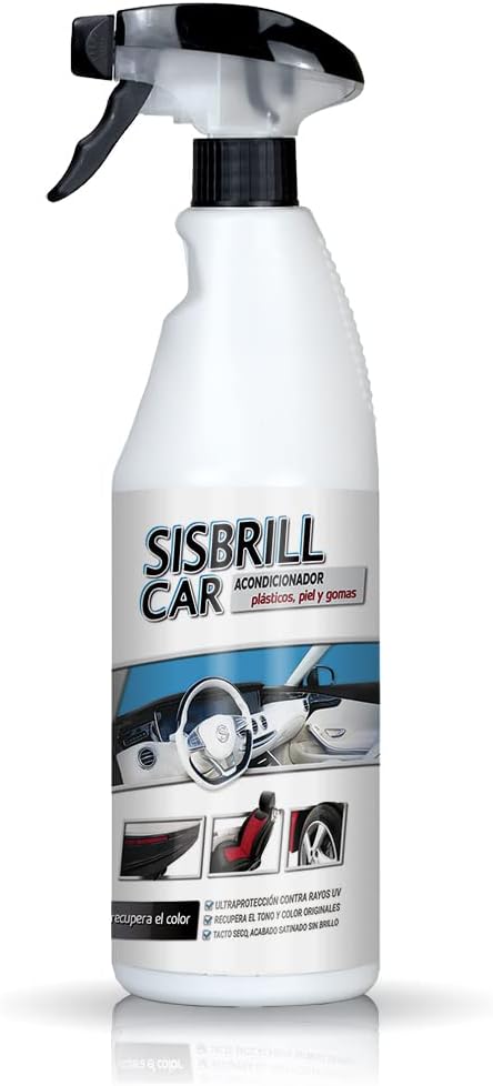 Sisbrill Car Leather Cleaner & Conditioner Spray – Auto Interior Cleaner for Leather, Plastic, Vinyl, Dashboards – Satin Finish – 25 fl oz