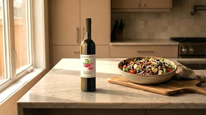 Blazing Bella Raspberry Balsamic Vinegar of Modena, Italy – Sweet, Bright & Naturally Balanced, 16.9 fl oz (500ml)