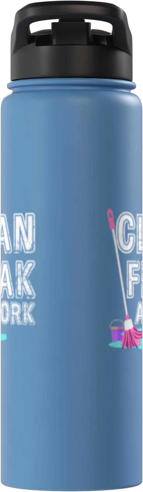 Clean Freak at Work Cleaning Stainless Steel Insulated Water Bottle