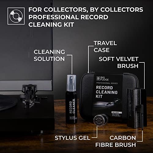 Big Fudge Professional Series Starter Kit: Includes Velvet Vinyl Cleaner Brush, Cleaning Fluid, Stylus Gel, Brush for Velvet, Padded Storage Case. 25x Outer Sleeves, 25x White Inner Sleeves…