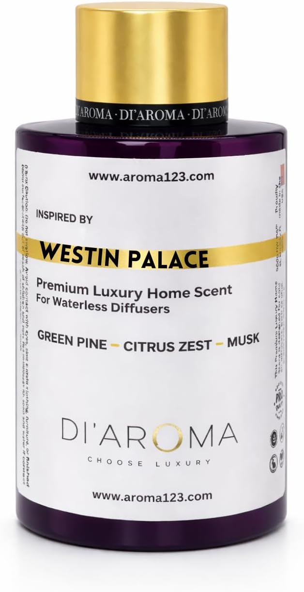 Di’Aroma Luxury Westin Hotel Resort Collection Fragrance Oil, Diffuser Oil for Waterless & Cold-Air Diffusers, Premium Air Freshener, Home & Business Scent, Made in USA (120ml, Westin Hotel)