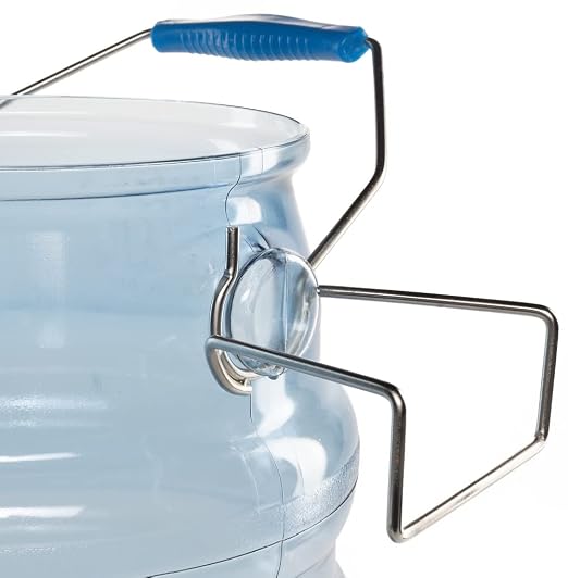 Carlisle FoodService Products Duo-Pan Upright Dust Pan and Broom Broom Set with Clip & San Jamar Saf-T-Ice Plastic Ice Tote, Ice Bucket with Drying and Storage Hook for Restaurants, Bars, Black