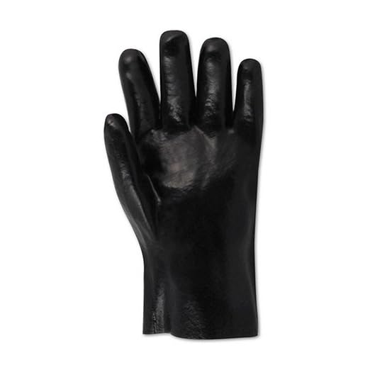 MAGID 3684R SHOWA Best Glove Black Knight Black Vinyl Gloves, Medium, Black , 10 (Pack of 12)