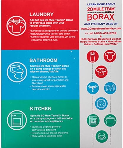 Borax 20 Mule Team Laundry Booster, Powder, 4 Pounds