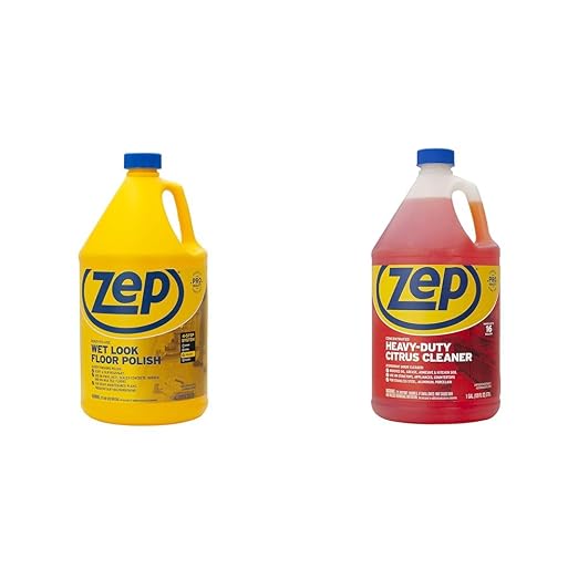 Zep Wet-Look Floor Polish - 1 Gallon Heavy-Duty Citrus Degreaser Refill - 1 Gallon - Professional Strength Cleaner and Degreaser