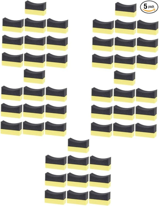 50pcs Tire Shine Applicator Pads Reusable Car Wax Polishing Sponges for Tire Dressing and Detailing for Off-Road and Comfortable Grip and High Absorption