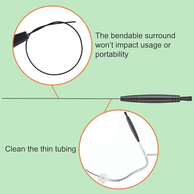 Hearing Aid Cleaning Kit Supplies for Oticon/Phonak/Starkey，Earring Aids Amplifier Cleaner Case Hard Pocket Size Tools，Earing Brushes Kits Accessories in Ear Monitor, & 20 Pcs Oticon Hearing Aid Domes