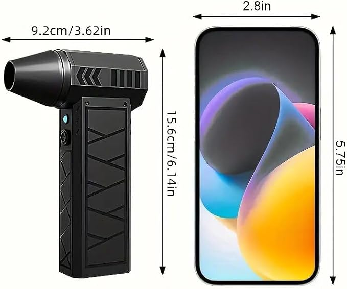 Compressed Air Duster-130000RPM Powerful Electric Air Duster with LED Light, 4 Gear Adjustable-Durable Blower -Rechargeable Cordless Duster for PC, Keyboard, Car, Outdoor, Home and Computers Cleaning