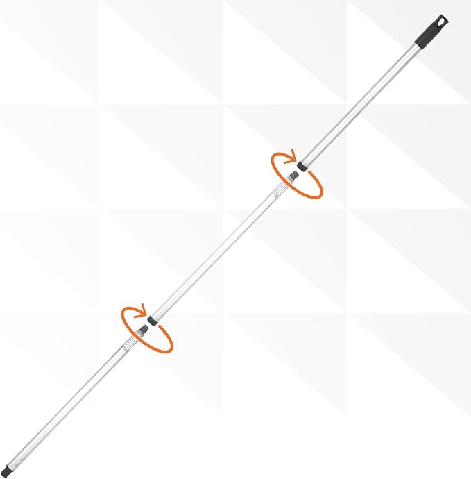Superio 3 Part Heavy Duty Stainless Handle with Hanging Loop for Easy Storage.