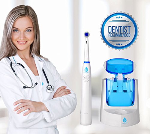 Pursonic RET200 Power Rechargeable Electric Toothbrush with UV Sanitizing Function, 12 Brush Heads Included