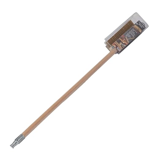 American METALCRAFT, Inc. American Metalcraft 1597 Wood Handle Oven Brush, Aluminum-Threaded Tip, 40-Inch Handle, Brown