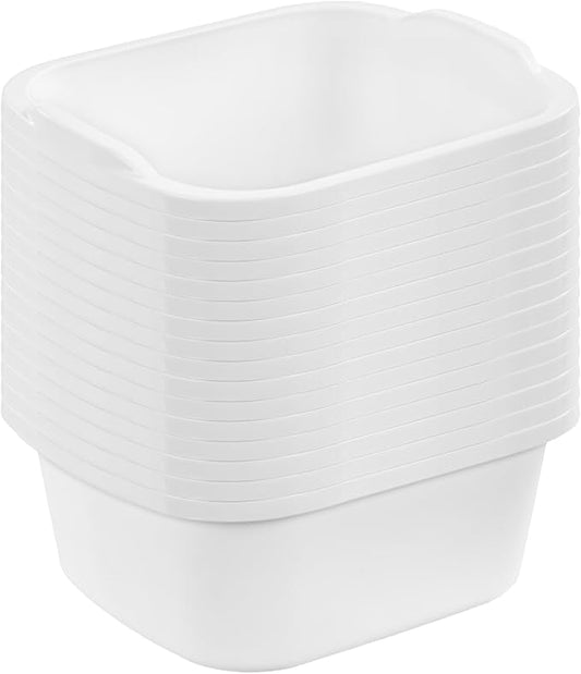 Sterilite 06478008 Durable Heavy-Duty Reinforced Multipurpose Plastic 12 Quart Kitchen Dishpan with Molded Handles, White (16 Pack)