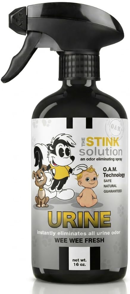 The Stink Solution Urine Odor Eliminator Spray Completely Removes Cat Urine, Dog Pee, & Human Urine Odor Quickly from Carpet, Mattress, Hardwood Floor, Grass, Outdoor Turf, etc - 1 16oz (WeeWee Fresh)