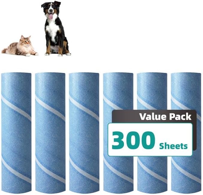 Layers Large Lint Roller Refill, Suitable for Most Large Rollers, mega Rollers, 10 in Wide Roller in The Market - 6 Packs