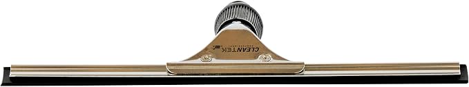 Restaurantware-Clean Tek Professional 11.81 Inch Window Squeegee, 1 Cleaning Squeegee with Rubber Blade - No-Slip Handle, Clean Mirror Or Car Windshield, Stainless Steel Wiper for Glass Door