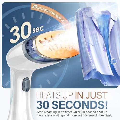 Garment Steamer with Ironing Glove, Anti Steam Heat-Resistant Glove with Thick Sponge Padding, Waterproof Surface, Ventilated Design, Built-In Finger Loop for Easy Ironing