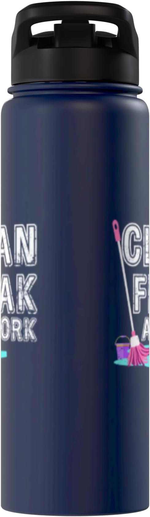 Clean Freak at Work Cleaning Stainless Steel Insulated Water Bottle