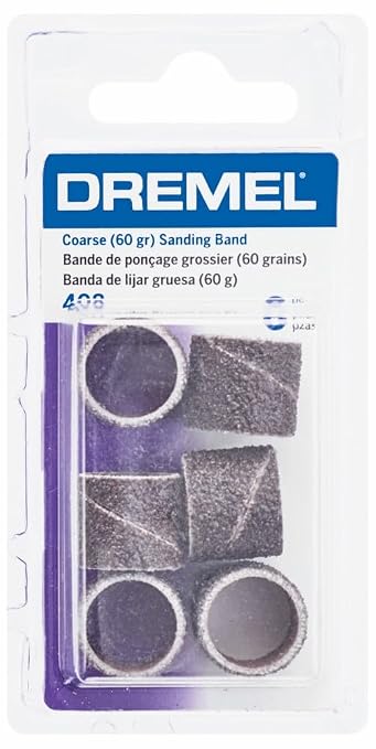 Dremel 408 1/2-Inch Sander Bands, Coarse, 48 Pack, Rotary Tool Accessory