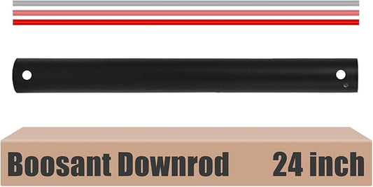 24 INCH Ceiling Fan Downrod With Extended Wires,1 inch Outside Diameter, Extension Rod Only Ceiling Fans Compatible, Not Threaded(Black)