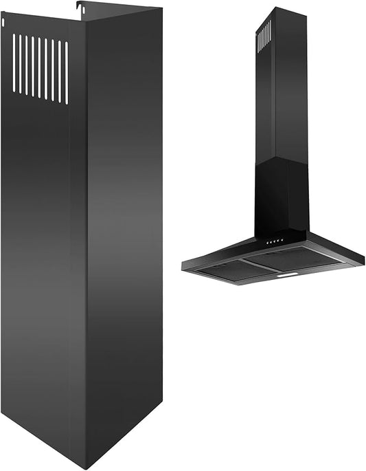 31.5" x 8" x 6.7" Range Hood Chimney Extension Fit for SNDOAS GD17 GD24, Stainless Steel Range Hood Extension Duct Cover(Black)