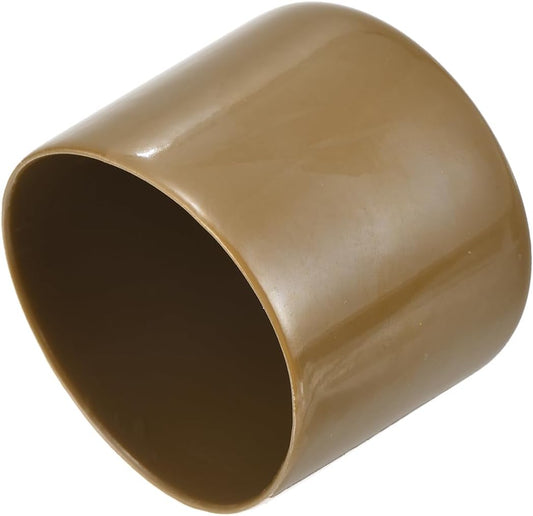 uxcell 20pcs Rubber End Caps 48mm(1 7/8") ID Vinyl PVC Round Tube Bolt Cap Cover Screw Thread Protectors Light Brown