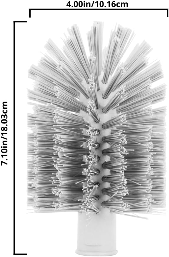 SPARTA Industrial Tank Brush Head Pipe Brush Head, Drain Brush with 3/4" Thread Hole (Handle Not Included) for Commercial Use, Plastic, 4 x 7.1 Inches, Lime