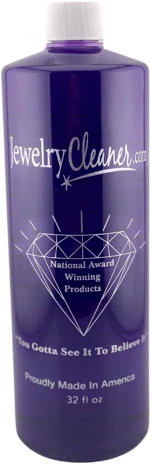 That's Amazing Jewelry & More Cleaner,Sparkling Gold, Pearls, You Gotta See It to Believe It 32 Ounce (Screw Cap Refill) Sold at Home Shows and Fairs Nationwide Purple Cleaner by Jewelrycleaner.com