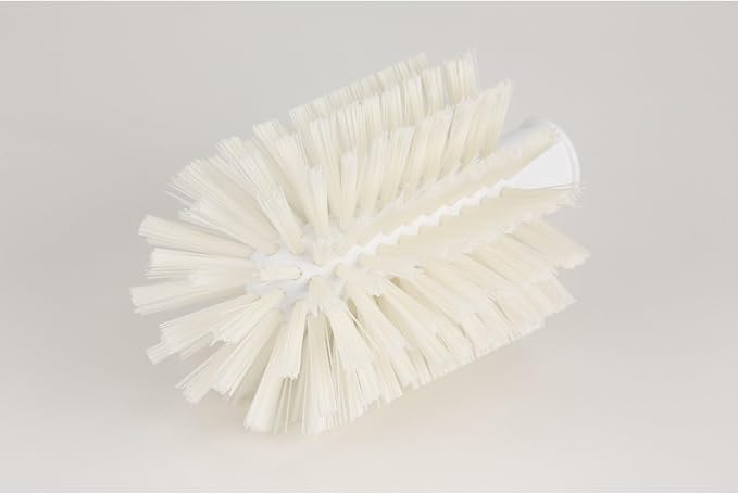 SPARTA Industrial Tank Brush Head Pipe Brush Head, Drain Brush with 3/4" Thread Hole (Handle Not Included) for Commercial Use, Plastic, 4 x 7.1 Inches, White, (Pack of 6)