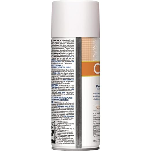 Citrace Hospital Disinfectant & Deodorizer, Citrus, 14oz Aerosol, 12/Carton