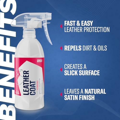 Gyeon Leather Interior Care Kit – LeatherCleaner Strong 500ml & LeatherCoat 120ml for Deep Cleaning and UV-Resistant Protection of Leather Surfaces