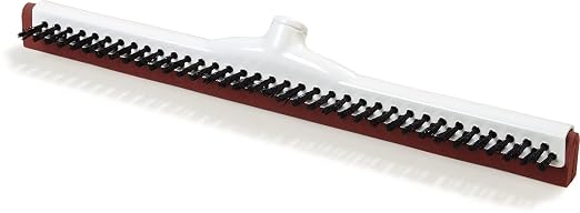 Carlisle FoodService Products Floor Squeegee Head with Scrub Bristles, 18", Red