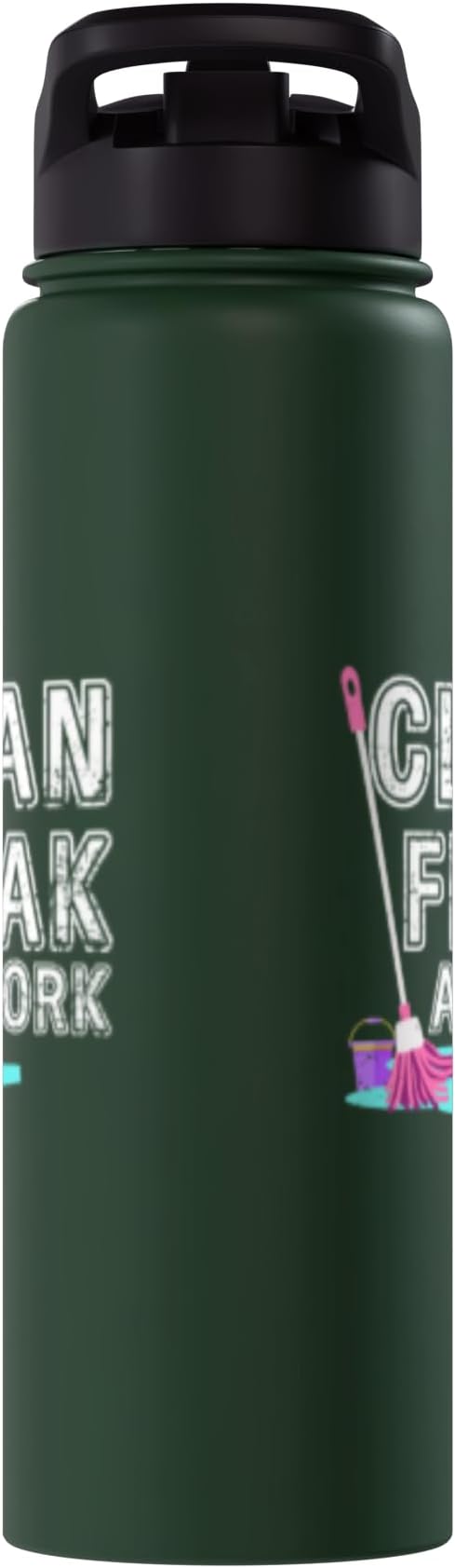 Clean Freak at Work Cleaning Stainless Steel Insulated Water Bottle