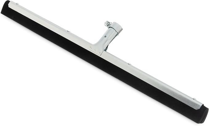 SPARTA Flo-Pac Double Foam Floor Rubber Squeegee Window Squeegee with Heavy Duty Steel Frame for Floor, Bathroom, Kitchen, Concrete, Tile, Garage, Commercial Use, 22 Inches, Black