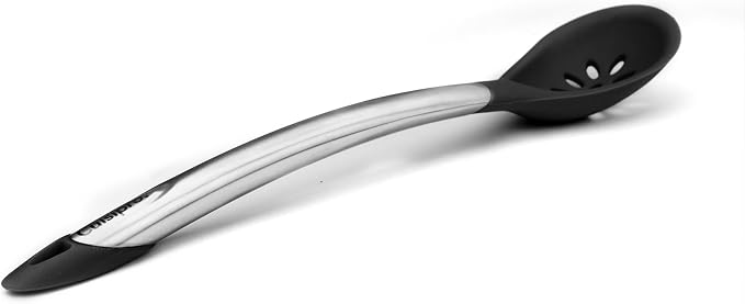 Cuisipro 12" Silicone Slotted Spoon, Black