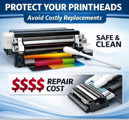 Retransfer Printer Cleaning Kit for XID Series ID Card Printers – Printhead & Roller Maintenance Kit, Prevent White Lines & Extend Printer Life (1 Kit)