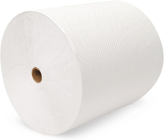 Valay by Morcon VW888 Valay Premium Hardwound Roll TAD Towels, 1-Ply, 8in. x 800 ft., White, 6 Count