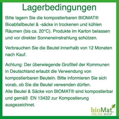 bioMat Compostable Trash Bags 8 Gallon, 10 Count, Medium flat top Kitchen Food Scrap Bin Liners, BPI, CMA and OK Compost HOME certified, Meets the ASTM D6400 Standard