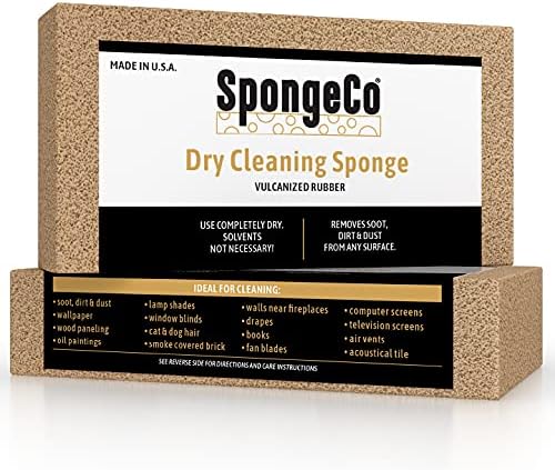 Dry Cleaning Soot Eraser Sponge - Pet Hair, Smoke, Soot, Dust and Dirt Remover - 3x6 Double, One Unit (6 Pack Double)