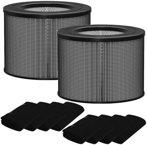 Ontheone True HEPA Filter Replacement Compatible with Filter Queen Defender 4000 7500 360 Air Cleaner Purifier, 2 High-efficiency True HEPA Filter with 8 Activated Carbon Pre-Filter