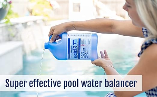 Acid Blue Muriatic Acid - Swimming Pool pH Reducer | Buffered, Low-Fume - Case (4 Gallons)