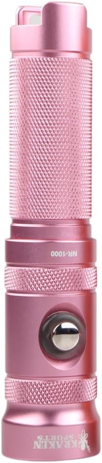 Kraken Sports NR-1000 Back Up Dive Light 1000 Lumens, 330ft/100m Depth Rating, 90 Minutes Burn Time at Full Power, Pink