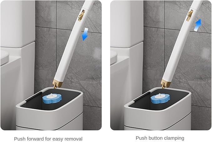 Toilet Brush Holder Set with 18PCS Toilet Brush Refills, Disposable Set (Gray)